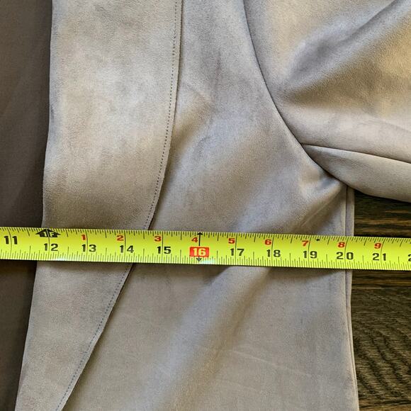 Faux Suede Blazer Jacket Taupe Size Large by Joan Vass NEW Taupe Career Workwear - Picture 10 of 10